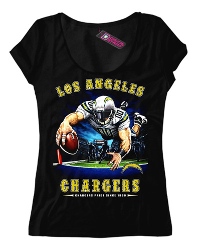 Remera Mujer Los Angeles Chargers Nfl 50 Dtg Premium