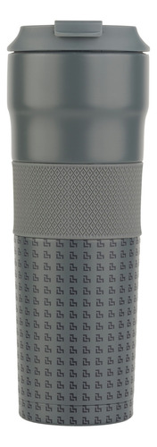 Termo Acero Inoxidable Vaso Con Popote, Taza Térmica Luckman Color Alfie Gris