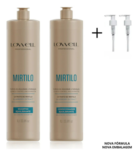 Lowell Kit Mirtilo Equilibrante Shampoo E Condicionador 1l