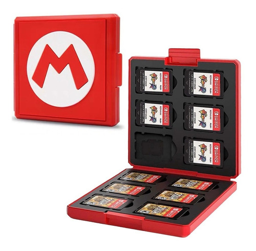 Caja Estuche 12 Juegos Nintendo Switch Mario   