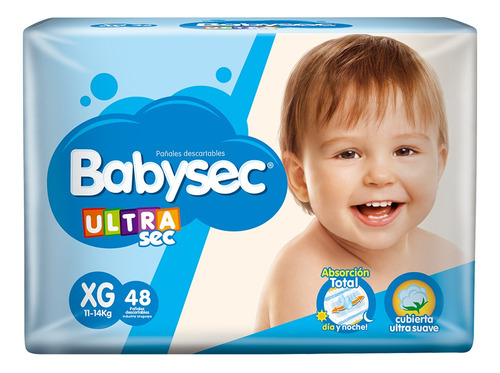 Pañales De Bebé Babysec Ultrasec Talle Xg 48 Unid.
