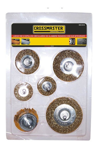 Kit 6 Cepillos Alambre Circulares Crossmaster