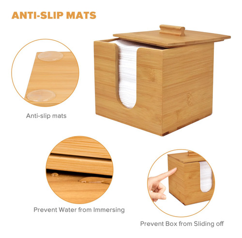 Caja De BambĂș Para Toallas Limpias Y Toallitas