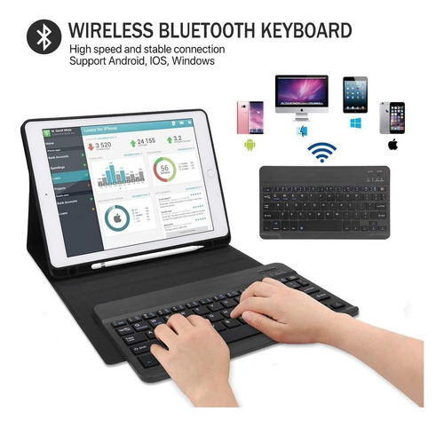 Funda Para A9+ A9 Plus A9 Progalaxy Tab, Teclado Y Ratón