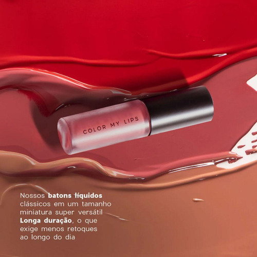 Mini Batom Líquido Rosa Matte Color My Lips Hype Océane