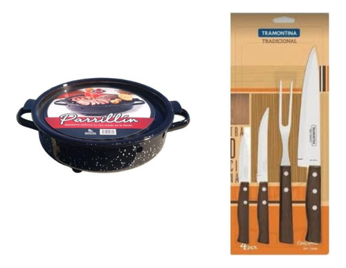 Brasero Sue + Set Asado Tramontina 