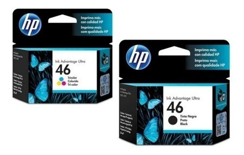 Pack De Tintas Hp 46 Negro Y Color