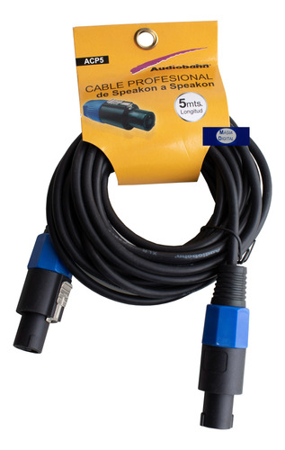 Cable Speakon Plug Macho A Macho 5 Para Bafle Audiobahn Acp5