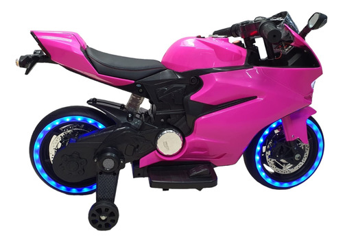Moto Eléctrica Ninja Luminosa, Full Equipo Para Niños