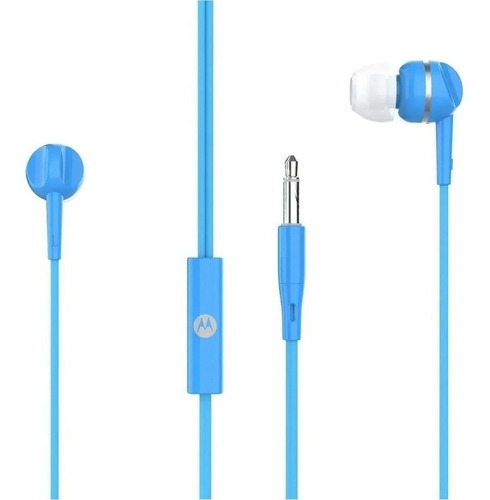 Auriculares Motorola Inear Earbuds Pace 105 Con Microfono Color Azul