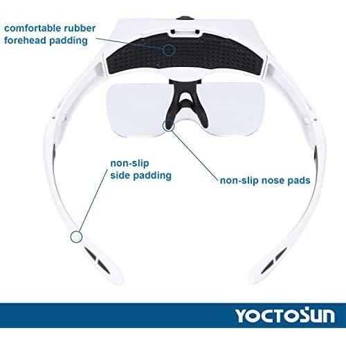 Gafas Lupa Led 5 Lentes 1x-3.5x Recargable - Para