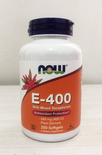 Vitamina E 400 Ui Natural 250 Capsulas Softgels Cod. 215 Sabor Without flavor