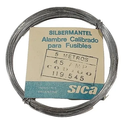 Alambre De Plata Para Fusibles 45 A.
