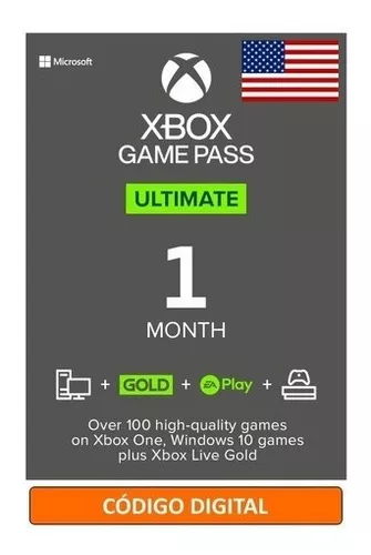 Game Pass Ultimate Xbox 1 Mês 25 Codigos - Envio Imediato!!!