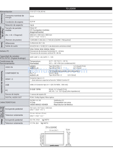 Tv Panasonic Tc Lcd Tc-l32c5x (Usado)