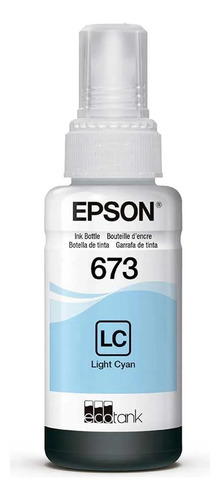 Botella De Tinta Epson 673 Cian Claro