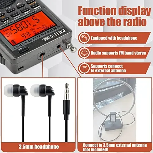 Retekess Tr110: Radio Porttil Ssb Con Alerta Noaa Y Funcione