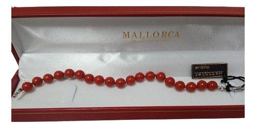Pulsera Perlas De Mallorca Roja 8mm