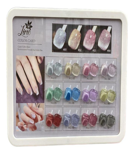 12 Esmaltes Cat Eye Unhas De Longa Duração Secar Na Cabine