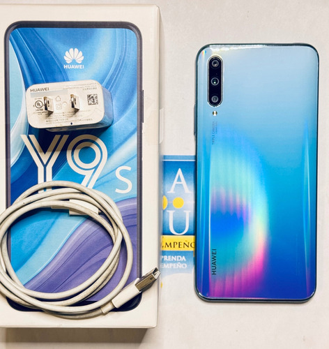 Celular Huawei Y9s Stk-lx3 Azul 6+128gb. Desbloqueado Con Caja Cargador Y Cable Originales. (Usado)
