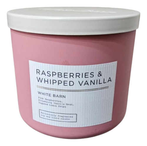 Velas Aromáticas Bath & Body Works Rosa Pálido Vela Aromática Raspberries And Whipped Vanilla