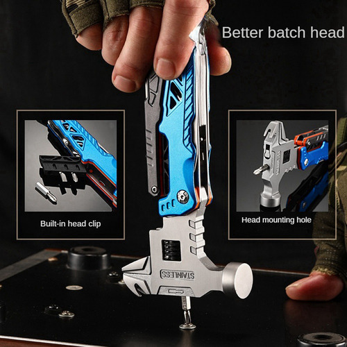 Pinza Plegable Multifuncional Con Forma De Martillo De Cabez