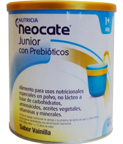 Neocate Junior vainilla +1 de 400g por 2 unidades 