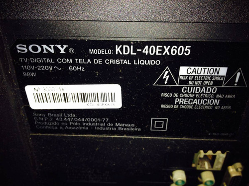 Tenho Falantes Leds Tela ,sensor Tv Sony Kdl-40ex605 Consult