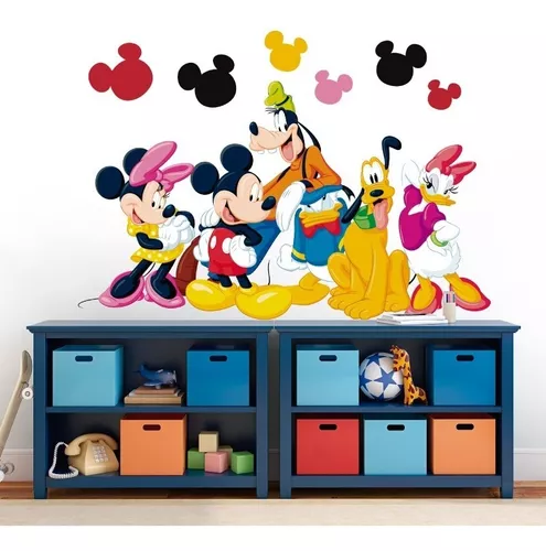 Vinilos infantiles pared: Mickey y Pluto - Murales de pared