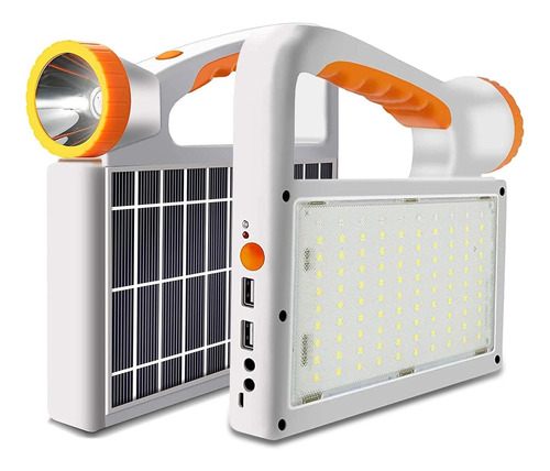 Autofast Linterna Led Solar Recargable Cable Usb 6 Modo