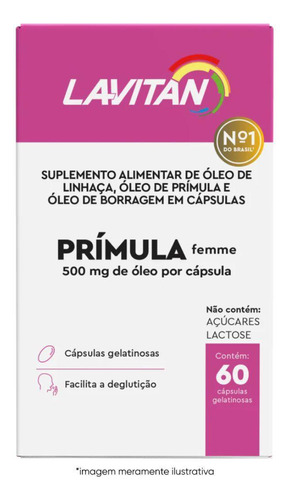 Kit Suplemento Alimentar Lavitan Prímula Femme 60 Cápsulas 2