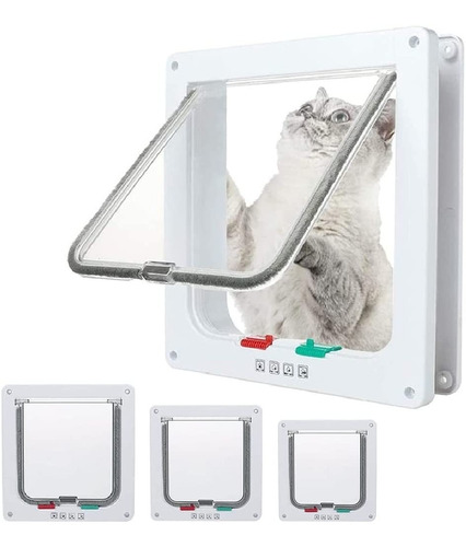 Puerta Con Solapa Para Gato Tamaño Xl Para Interior Exterior