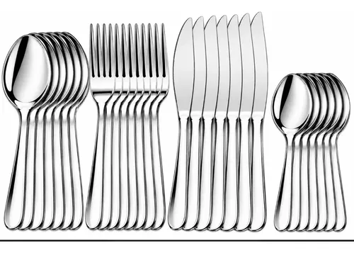 H&M Talheres Aço Inox 24 Peças Faca/colher Sopa/garfo/colher Chá
