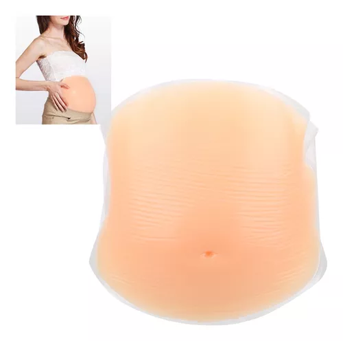 Vientre embarazada de silicona falsa, barriga embarazada realista, tacto  real, suave, alta elasticidad sin deformación, para accesorios de cine y