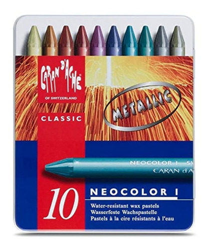 Crayones Resistente Al Agua 10 colores Metálicos