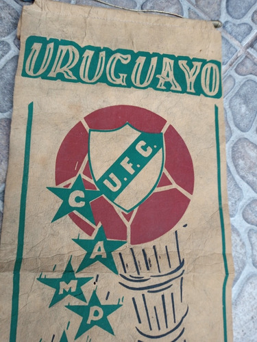 Antiguo Banderín Futbol Campeon Uruguayo 1980 U.f.c. (Usado)