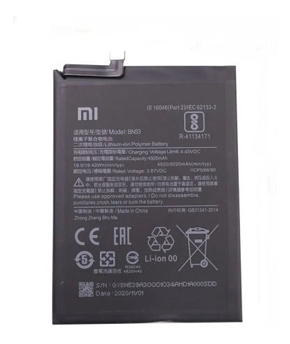 Bateria Pila Xiaomi Redmi Note 9 Pro Bn53 Tienda