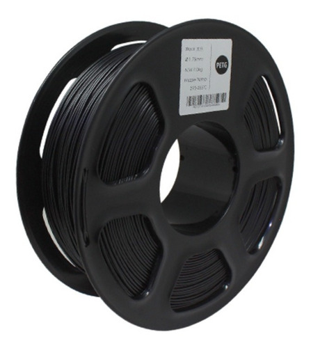 Rollo Filamento Petg 1.75 Mm Negro Para Impresora 3d