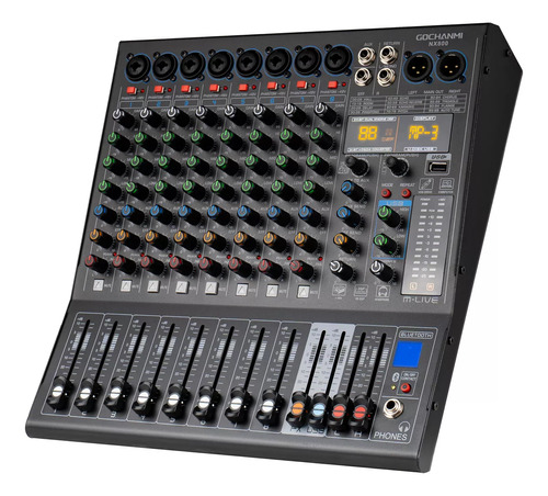Mezcladora Gc Audio Profesional Nx800 8 Canales 99 Dsp Efect