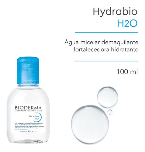Bioderma hydrabio h2o solução micelar demaquilante 100ml