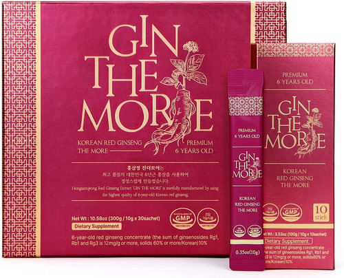 Gin The More Ginseng Rojo Coreano  30 Bolsitas De Extracto D