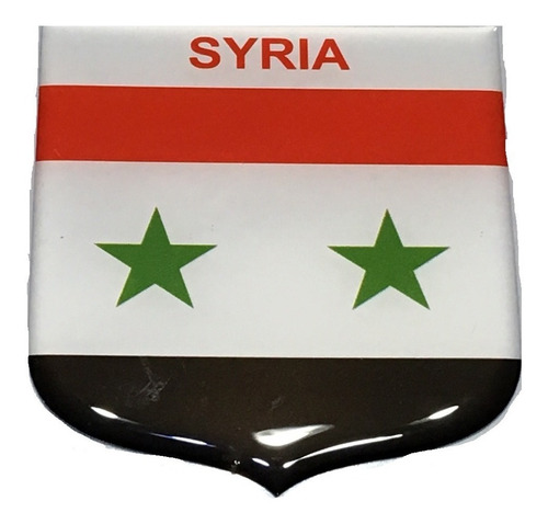Adesivo Resinado Em Escudo Da Bandeira Da Síria