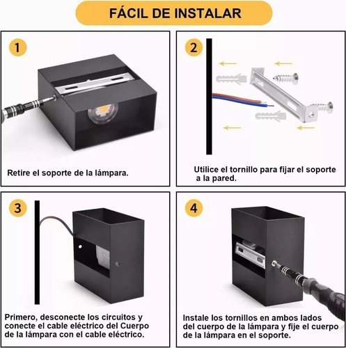 Led Moderno Ip65 Impermeable Cob Lámpara Pasillo Escalera