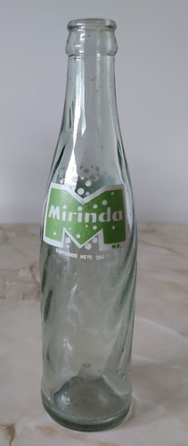 Antigua Botella Mirinda Logo Antiguo En Verde Coleccionable