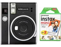 Comprar Fujifilm Instax Mini 40 Cámara De Película Instantánea Con Paquete De Doble Película (20 Exposiciones) Paquete (2 Artículos)