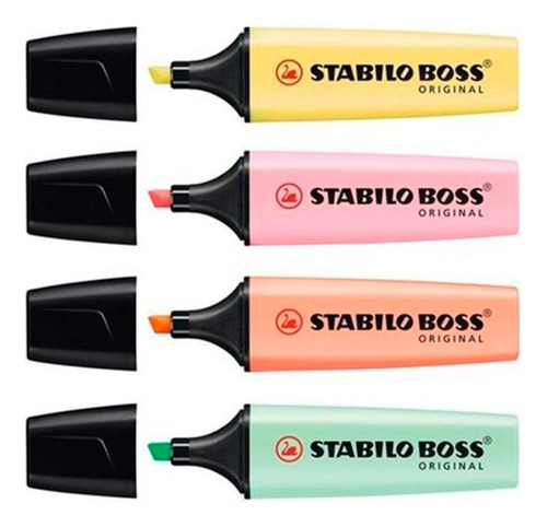 Resaltadores Stabilo Boss Pastel X4 Original