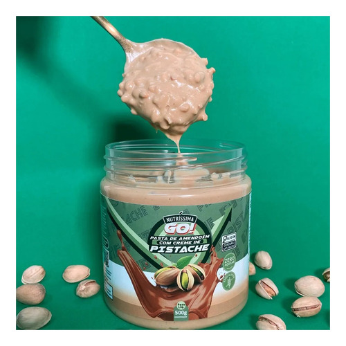 Pasta De Amendoim Creme De Pistache Pote 500g Nutríssima Go