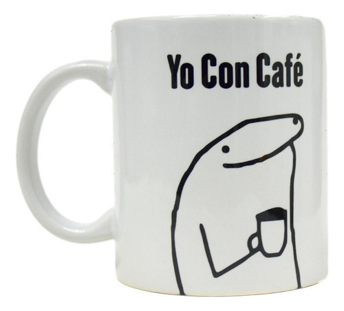 Taza De Ceramica, Yo Con Café, Yo Sin Café, Flork, 11oz