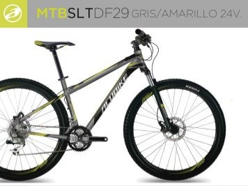 Bicicleta Alubike Mtb Slt Df29 Gris/amarillo 24v