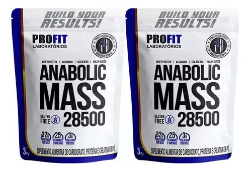 2x Hipercalórico Anabolic Mass 28500 3kg